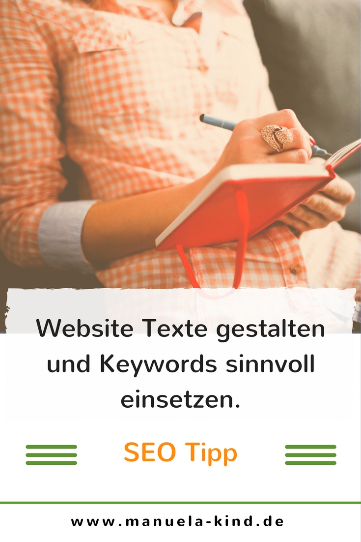 Webtexte gestalten und keywords sinnvoll einsetzen.