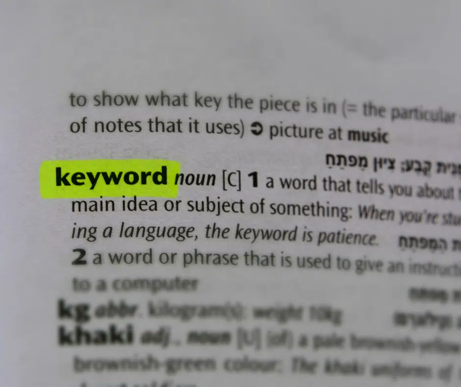 Definition "Keyword" in einem Buch/Lexikon
