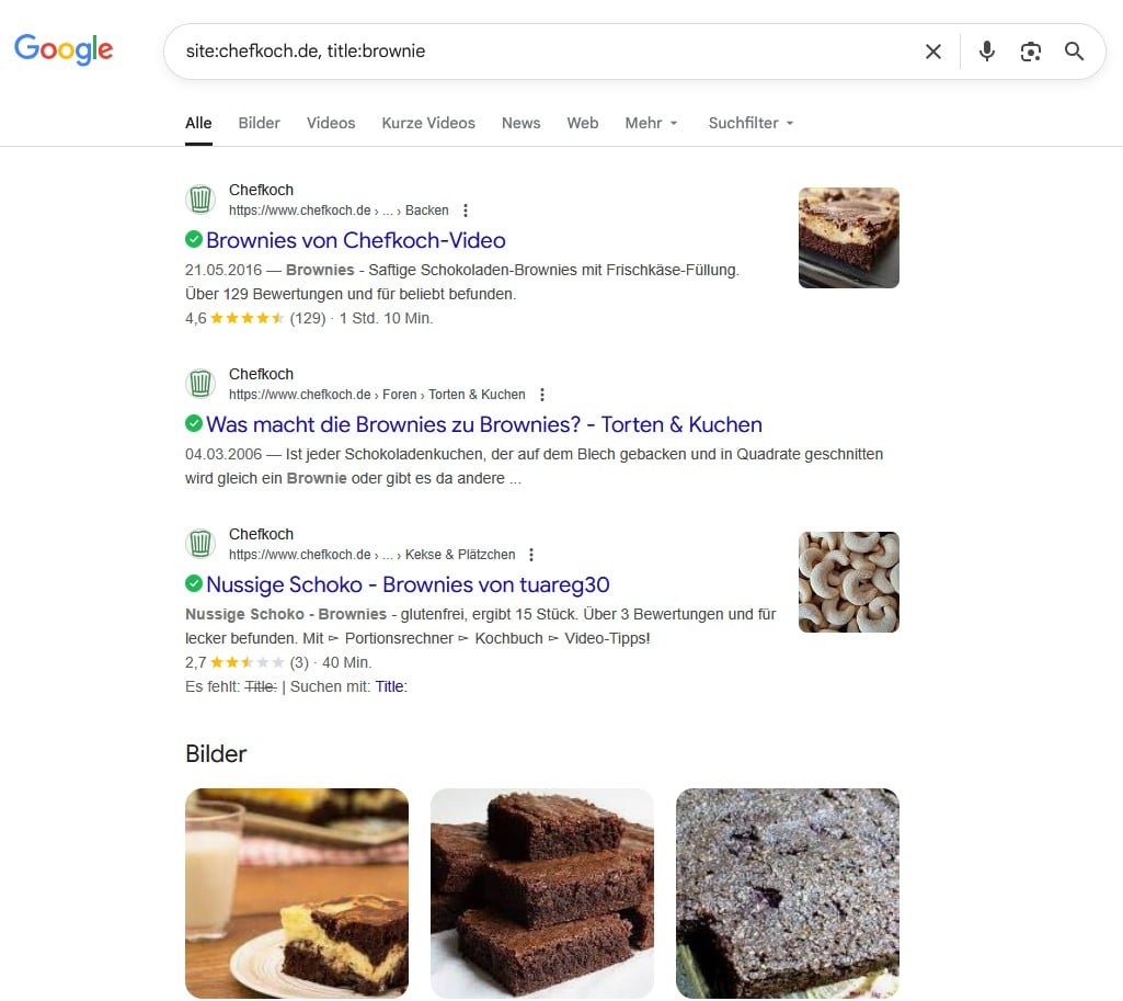 Suchergebnisse für Brownie-Rezepte